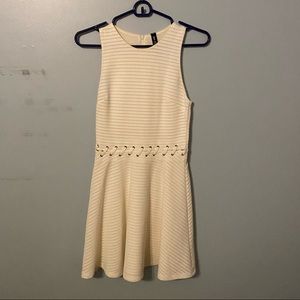 Waist Detail Off-White Dress